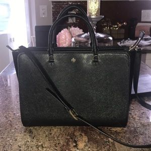 Tory Burch saffiano leather large satchel